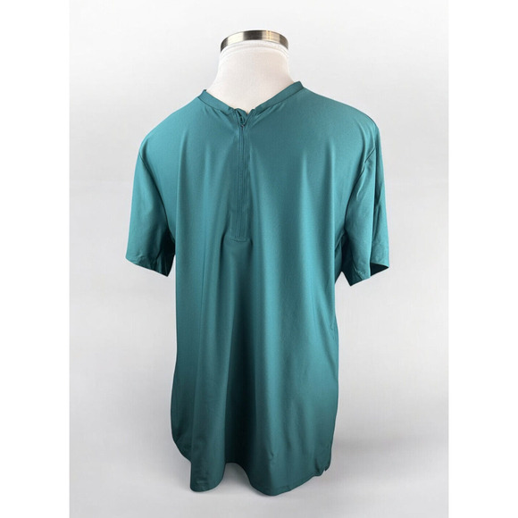 Lululemon Vented Tennis Short Sleeve Shirt Green Jasper 1/4 Quarter Zip Men's XL - Picture 2 of 12